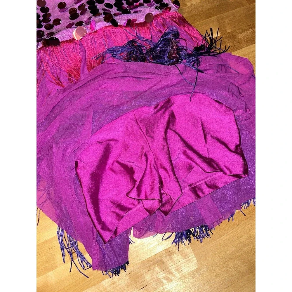Girls Halloween/Dance Costume Purple with Sequins Size XL child